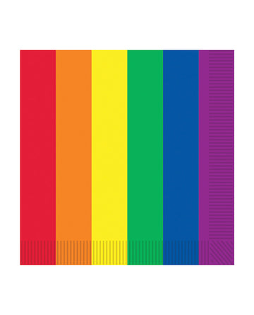 Pride Luncheon Napkins - Rainbow Pack of 16
