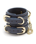 bondage-couture-vinyl-wrist-cuff-blue image