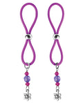 Bijoux de Nip Nipple Halos Flower Charm - Purple