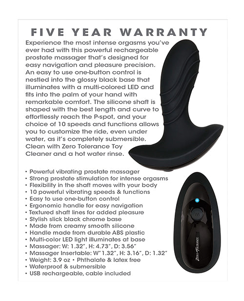 zero-tolerance-the-gentleman-rechargeable-prostate-massager-black image