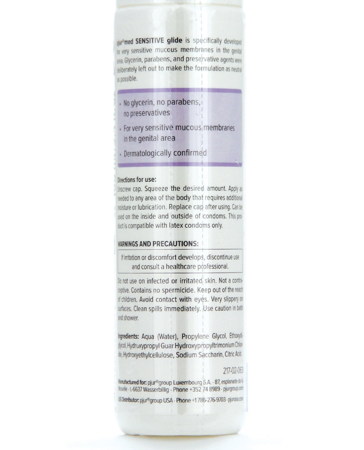 Pjur Med Sensitive Glide Water Based Personal Lubricant - 100 ml Bottle