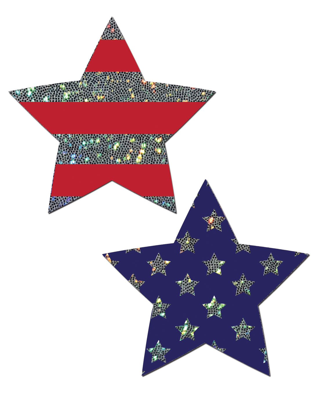 Pastease Glitter Patriotic Star - Red/Blue O/S