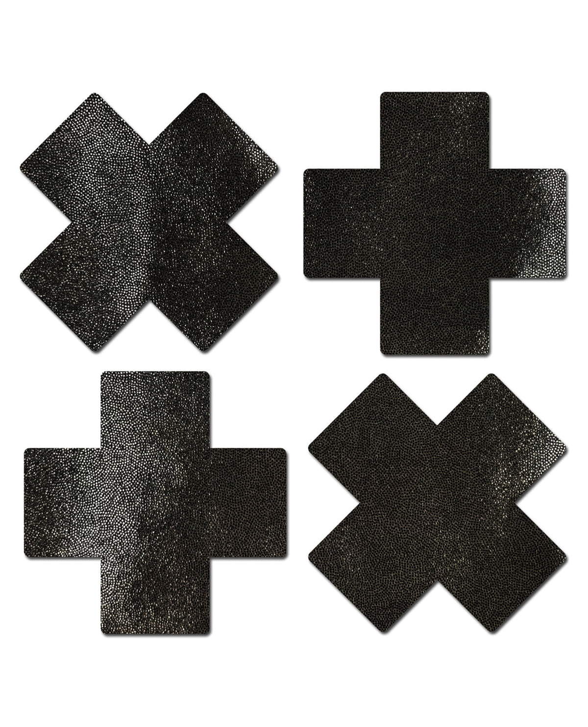 Pastease Premium Petites Liquid Cross - Black O/S Pack of 2 Pair