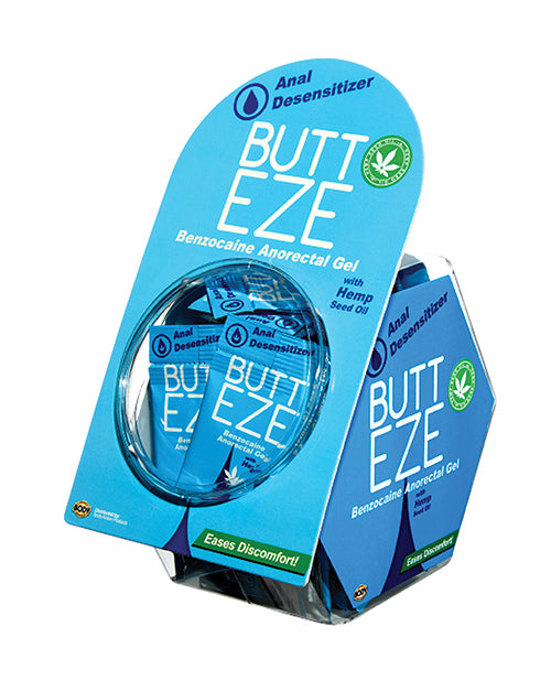 Butt Eze Desensitizing Lubricant w/Hemp Seed Oil Sample Packet - Bowl of 50