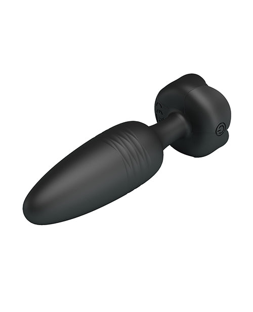 Pretty Love Tarion Thrusting Butt Plug w/Multi Color Bottom Light - Black