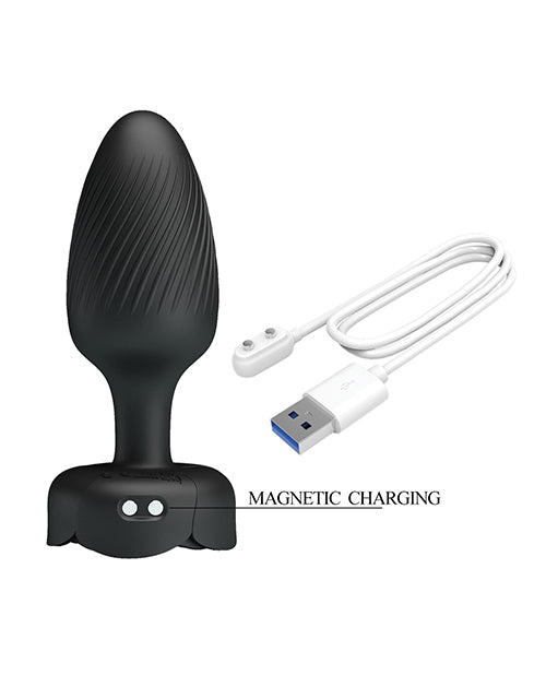 Pretty Love Varian Large Butt Plug w/Multi Color Bottom Light - Black