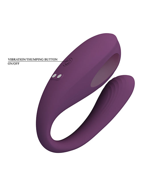 Pretty Love Aari Thumping Dual Vibrator - Purple