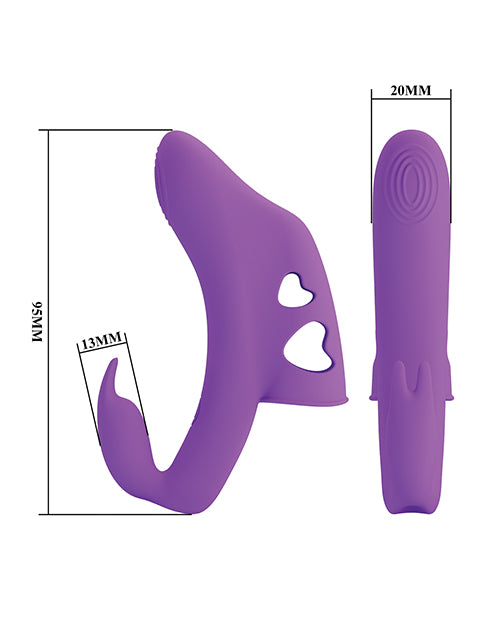Pretty Love Yenna Dual Finger Vibe - Purple