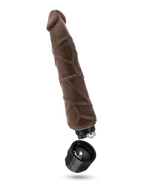 Blush Dr. Skin Cock Vibe 9" Vibrating Cock - Chocolate