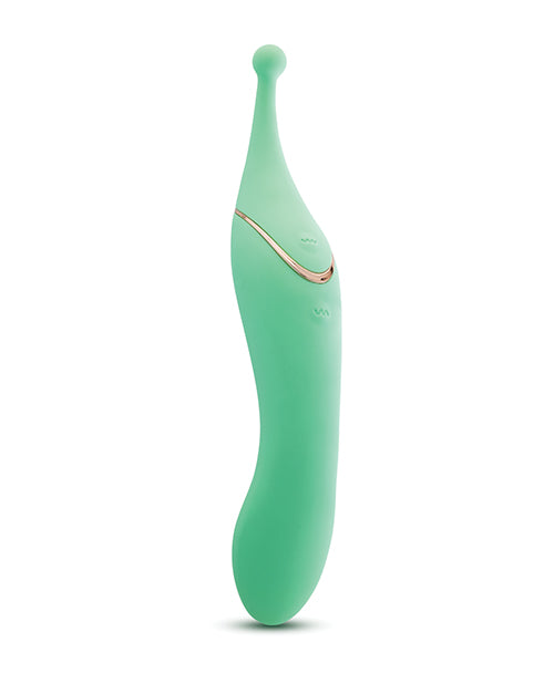 Blush Stella 7 Inch Dual-Ended Clitoral G-Spot Vibrating Wand With Precision Stimulation - Green