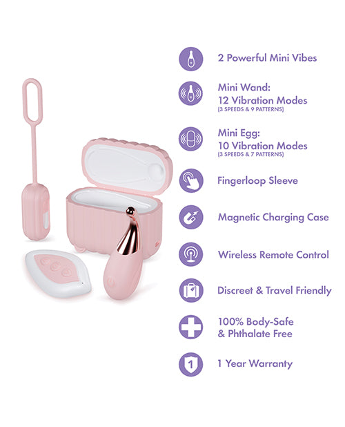 Blush Play With Me Wanderlust 4 Piece Vibrator Set - Pink