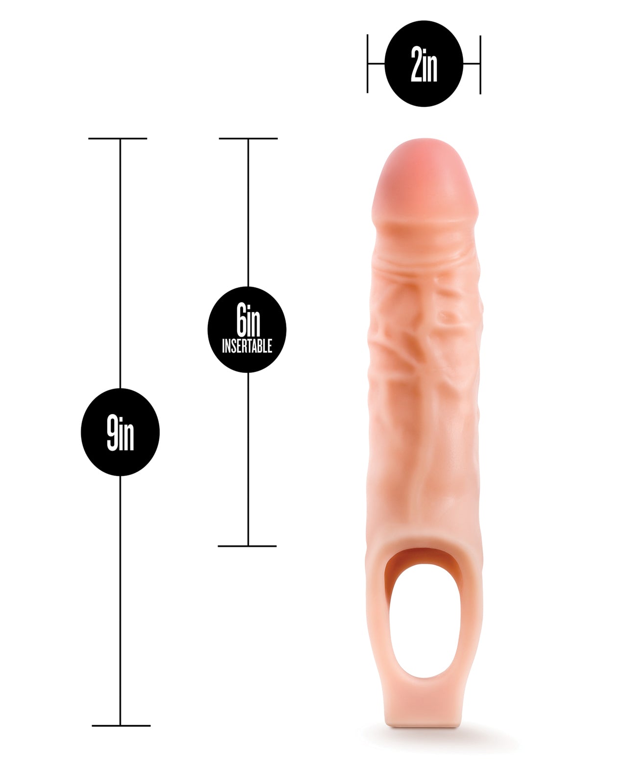 Blush Performance 9" Cock Sheath Penis Extender - Flesh