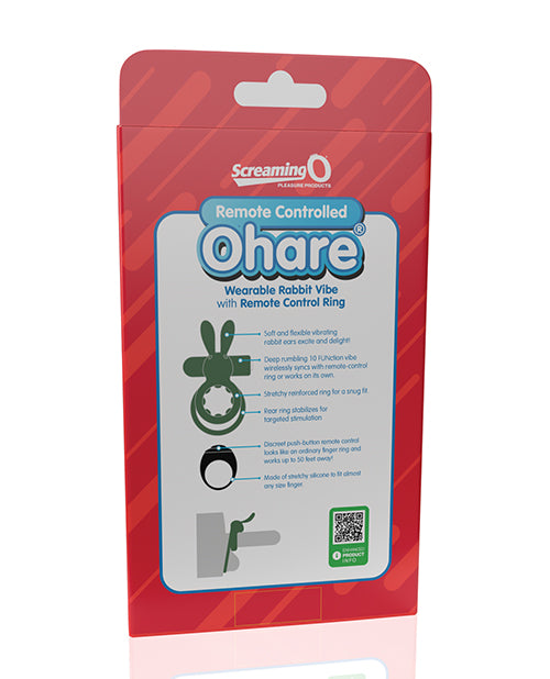 Screaming O Ohare Remote Controlled Vibrating Ring - Green