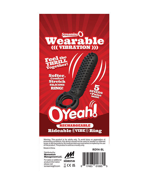 Screaming O Rechargeable O Yeah Silicone - Black