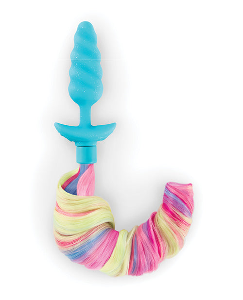 b-Vibe Unicorn Tail Vibrating Butt Plug - Special Edition