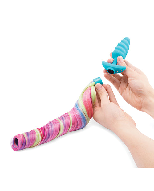 b-Vibe Unicorn Tail Vibrating Butt Plug - Special Edition