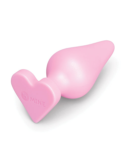 B-Mine Butties - Silicone Butt Plug with Heart Base - Pink