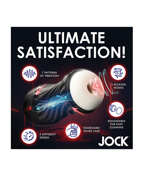 Curve Toys Jock Sucking & Vibrating Masturbator - Black