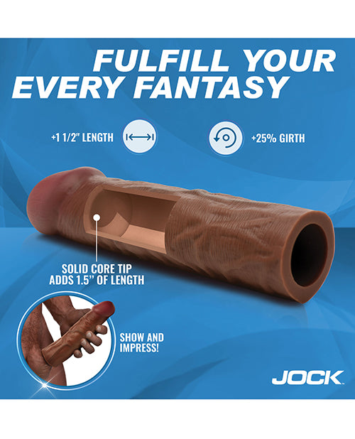 Curve Toys Jock Enhancers 1.5" Silicone Penis Extension Sleeve - Dark