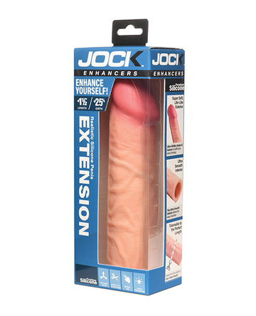 Curve Toys Jock Enhancers 1.5" Silicone Penis Extension Sleeve - Light