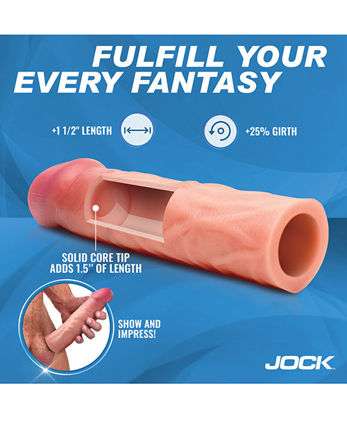 Curve Toys Jock Enhancers 1.5" Silicone Penis Extension Sleeve - Light