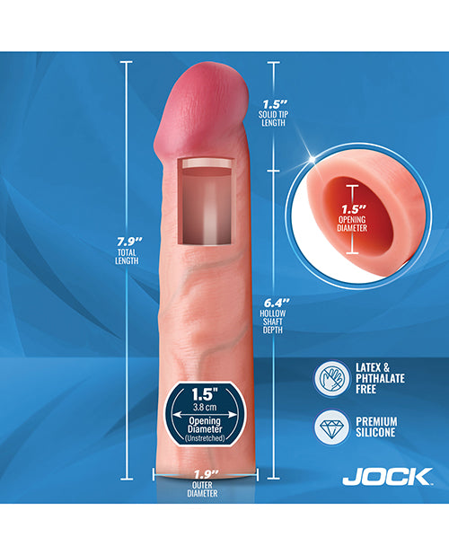 Curve Toys Jock Enhancers 1.5" Silicone Penis Extension Sleeve - Light