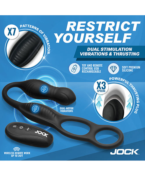 Hyper Thrusting and Vibrating Anal Plug w/C-Ring