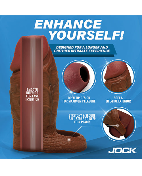 Curve Toys Jock Silicone Penis Extension Sleeve - Dark