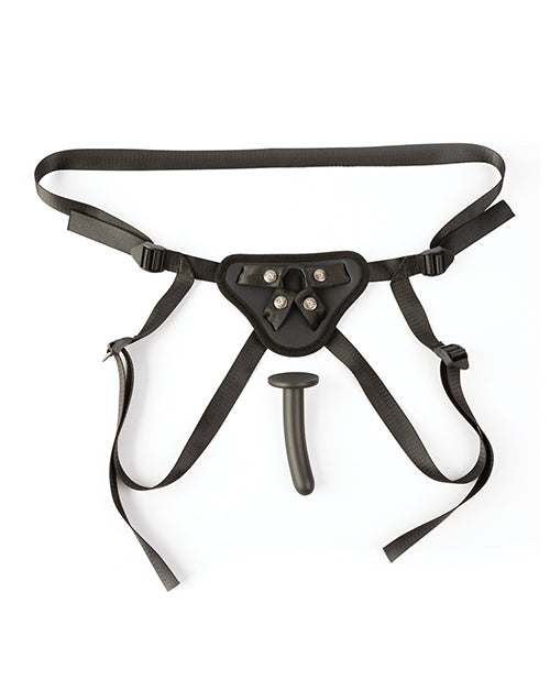 Sei Mio Perfectly Pegged Beginners Strap-On Harness & 5" Dildo - Black
