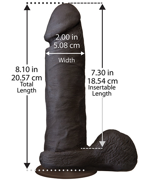 Realistic 8" ULTRASKYN Cock w/Balls - Brown