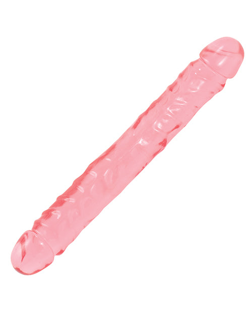 Crystal Jellies 12" Jr. Double Dong - Pink
