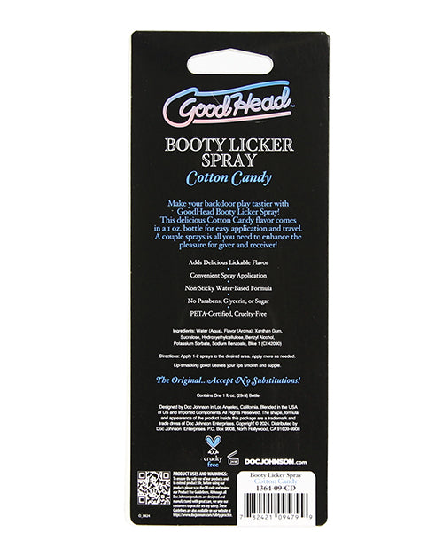 GoodHead Booty Licker Spray - 1 oz Cotton Candy