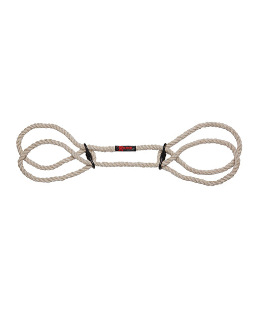 Merci Hogtie - Bind & Tie Wrist or Ankle Cuffs - 6 mm Hemp - Black
