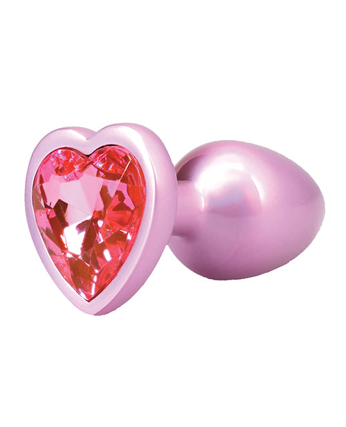 Booty Bling Jeweled Metal Plug - Small Pink