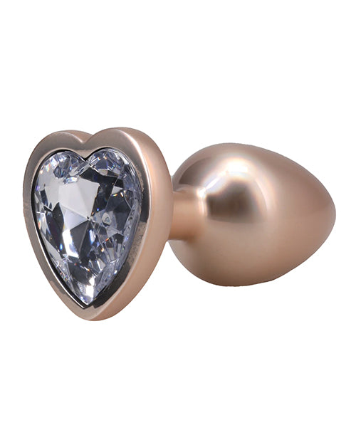 Booty Bling Jeweled Metal Plug - Small Gold