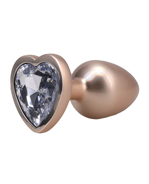 Booty Bling Jeweled Metal Plug - Medium Gold