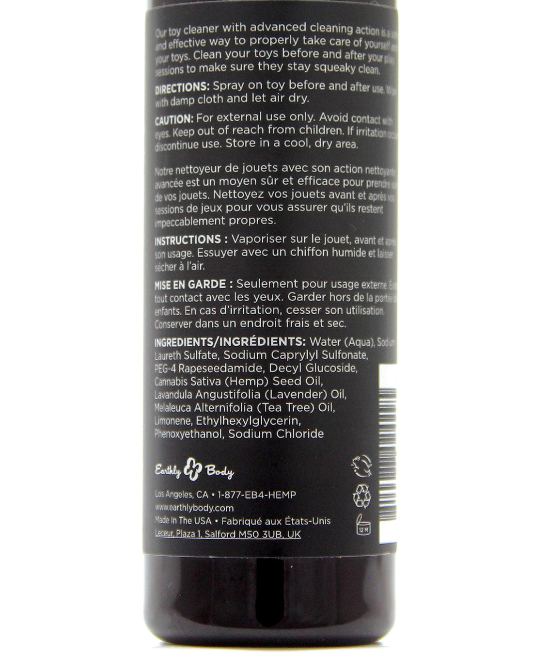 Earthly Body Hemp Seed Toy Cleaner - 4 oz