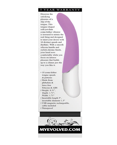 Evolved Slip of the Tongue G-Spot Vibrator - Purple/White