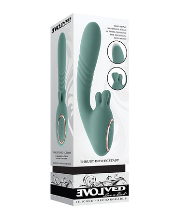 Evolved Thrust into Ecstasy Thrusting Rabbit Vibrator - Mint