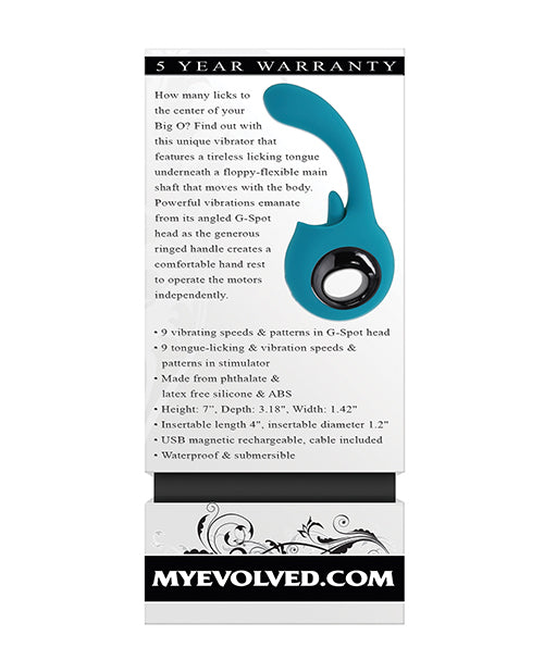 Evolved How Many Licks G-Spot Vibrator - Teal