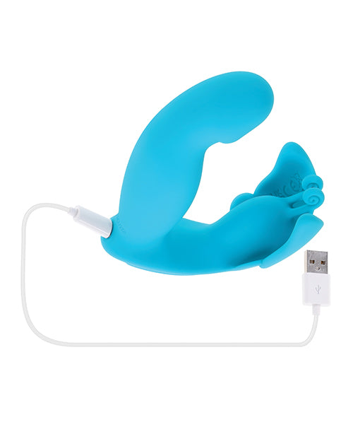 Evolved Spread Your Wings Rabbit Vibrator - Blue
