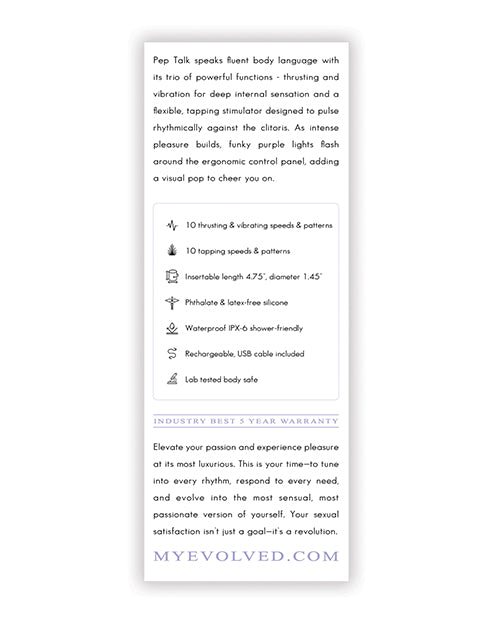 Evolved Pep Talk - Purple