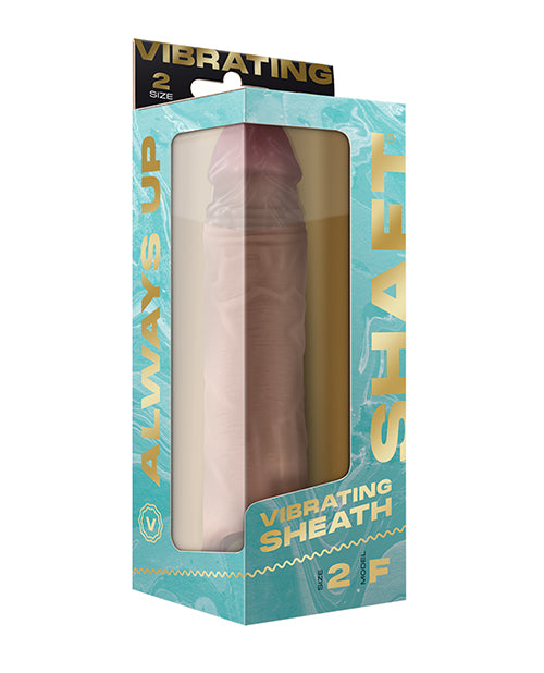Shaft Flexskin Liquid Silicone 7.8" Vibrating Sheath - Pine