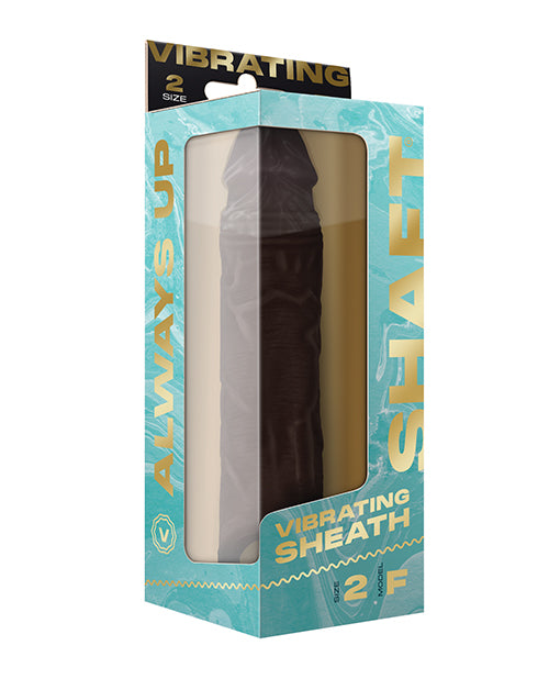 Shaft Flexskin Liquid Silicone 8.8" Vibrating Sheath - Mahogany