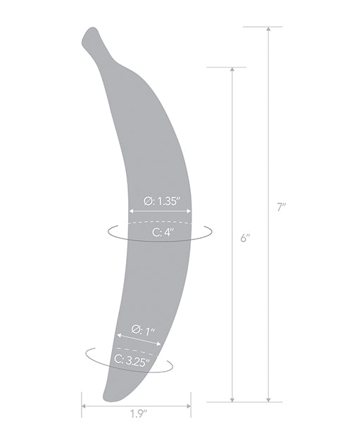 Glas 7" Dildo Banana Joy