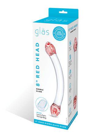 Glas Red Head Double Glass Dildo