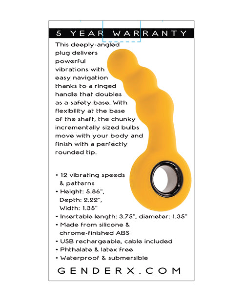 Gender X Bumble Angled Plug - Yellow