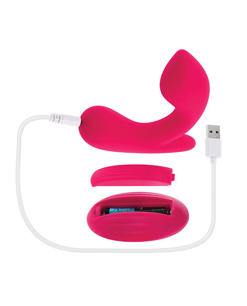 Gender X All About the Bass Curved Stimulator w/Remote Control - Pink