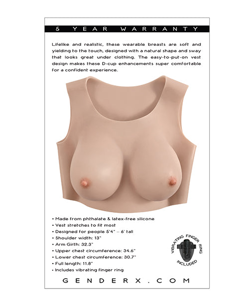 Gender X Realistic Undergarments Plate D-Cup - Light