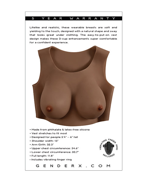 Gender X Realistic Undergarments Plate D-Cup - Dark